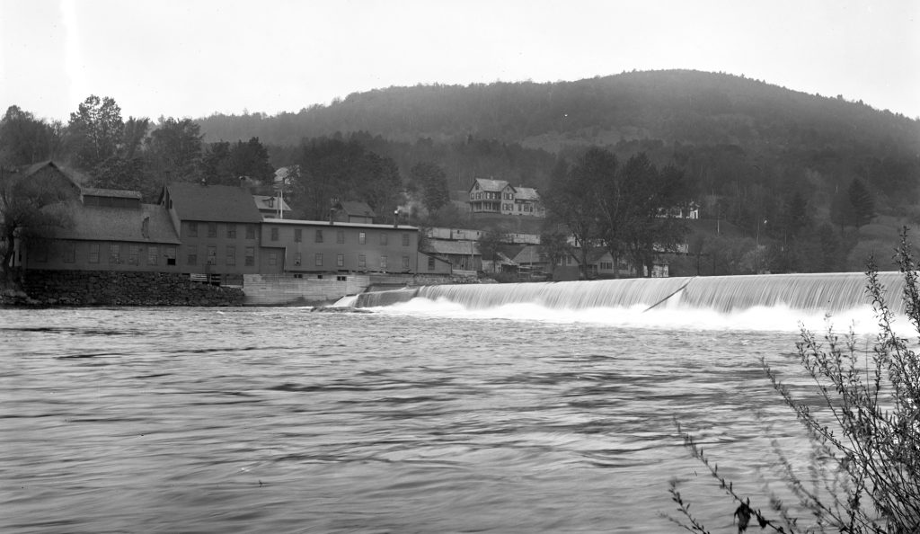 Hartford woolen mill and dam across the White River.
